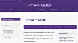 Current Students: Northwestern Pritzker School of Law