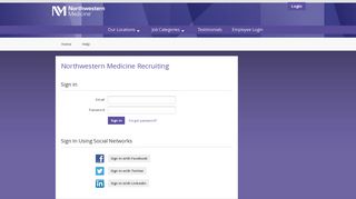 Login - Northwestern Medicine Careers