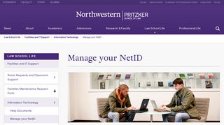 Manage your NetID, Law School Life: Northwestern Pritzker School of ...