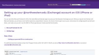 Setting up your @northwestern.edu (Exchange) account on iOS ...