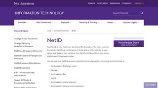 NetID: Information Technology - Northwestern University