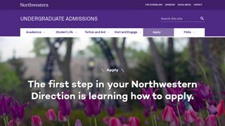 Apply: Undergraduate Admissions - Northwestern University