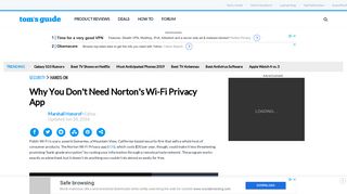 Why You Don't Need Norton's Wi-Fi Privacy App - Tom's Guide