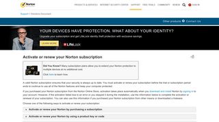 Activate or Renew your Norton Product | Renew with Product Key ...
