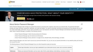 About Norton Password Manager - Norton Support