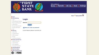 Login - First State Bank