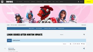 Login Issues After Norton Update - Forums - Epic Games | Store