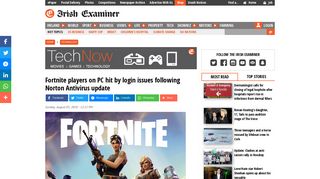 Fortnite players on PC hit by login issues following Norton Antivirus ...