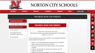 Progress Book for Parents - Norton City Schools