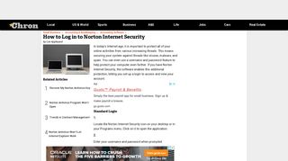 How to Log in to Norton Internet Security - Small Business - Chron.com