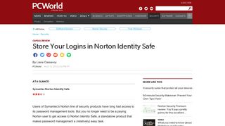 Store Your Logins in Norton Identity Safe | PCWorld