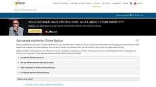 Get started with Norton Online Backup - Norton Support