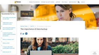 The importance of data backup | Norton