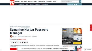 Symantec Norton Password Manager Review & Rating | PCMag.com