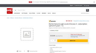 Norton Secure Login Level of Access 3 - subscription upfront (1 year ...