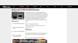 How to Log in to Norton Internet Security | Chron.com