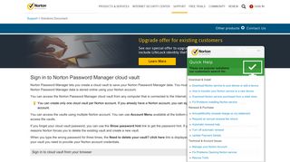 Sign in to Norton Password Manager cloud vault - Norton Support