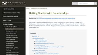 Getting Started with Smartwork5 - WW Norton - KnowledgeOwl