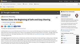 Norton Zone: the Beginning of Safe and Easy Sharing | Symantec ...
