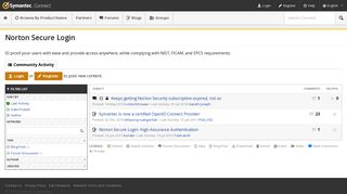 Norton Secure Login | Symantec Connect Community