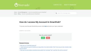 How do I access My Account in SmartHub? – Norvado Technology ...