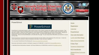 Norwalk Catholic Schools - PowerSchool