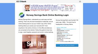 Norway Savings Bank Online Banking Login - CC Bank