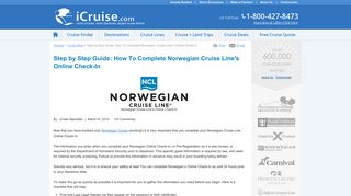 Step by Step Guide: How To Complete Norwegian Cruise Line's ...