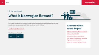 What is Norwegian Reward?