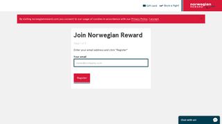 Sign up to Norwegian Reward | Norwegian Reward
