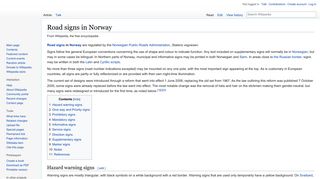 Road signs in Norway - Wikipedia