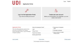 Application Portal: Front page