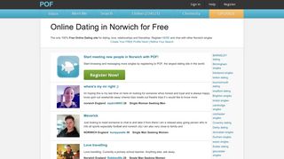 Online Dating in Norwich for Free - POF.com
