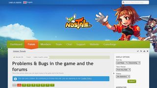 Problems & Bugs in the game and the forums - Nostale EN