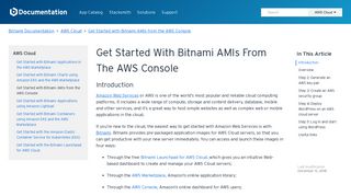 Get Started with Bitnami AMIs from the AWS Console
