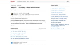 Why can't I access my Yahoo! mail account? - Quora