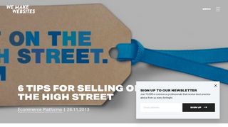 6 Tips For Selling On Not On The High Street | We Make Websites