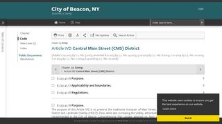City of Beacon, NY Central Main Street (CMS) District - eCode360
