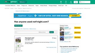 Has anyone used not1night.com? - Melbourne Forum - TripAdvisor