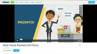Nota Fiscal Paulista AD Perus on Vimeo