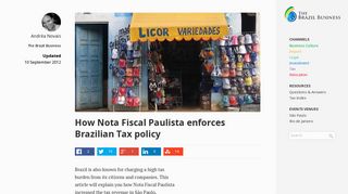 How Nota Fiscal Paulista enforces Brazilian Tax policy - The Brazil ...