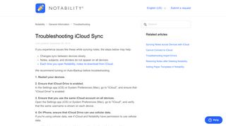 Troubleshooting iCloud Sync – Notability