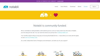 You can also support via a one-time donation. - Donate — Notabli ...