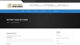 Notary Sign up Form – Semper Fidelis Notary