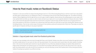 Two Easy Solutions to Post Music Notes on Facebook Status