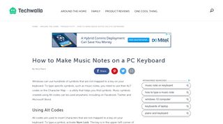 How to Make Music Notes on a PC Keyboard | Techwalla.com