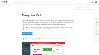 Manage Your Vault - LogMeIn Support - LogMeIn, Inc.