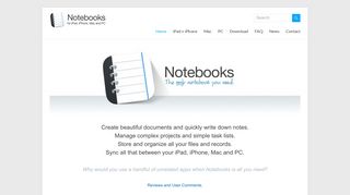 Notebooks. The only notebook you need. For iOS, macOS and PC.