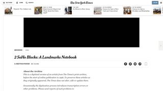 2 SoHo Blocks: A Landmarks Notebook - The New York Times