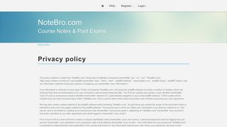 NoteBro.com • User Control Panel • Privacy policy